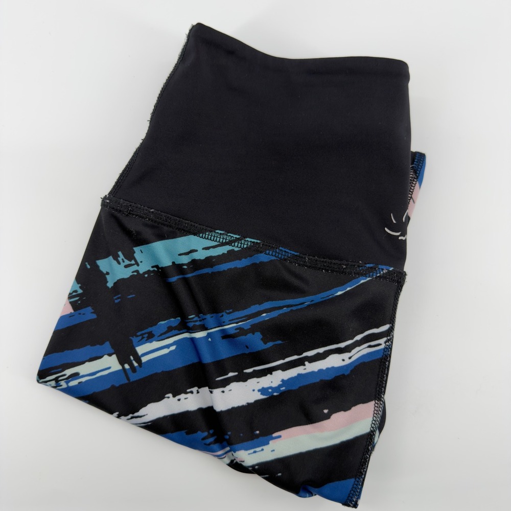 Beyond Yoga High Waist Abstract Stripe Leggings Womens Medium M Made in USA